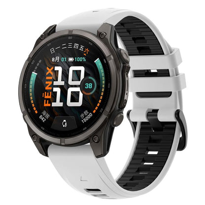 Stainless Steel Pin Buckle Silicone Watch Band, For Gamin 22mm, For Gamin 26mm, For Gamin 20mm
