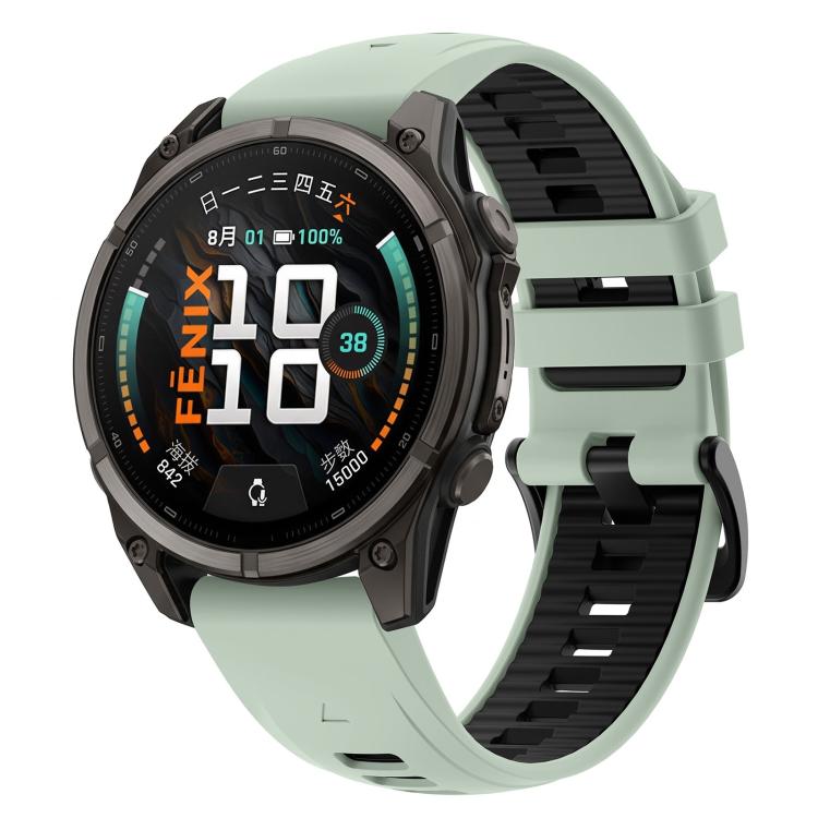 Stainless Steel Pin Buckle Silicone Watch Band, For Gamin 22mm, For Gamin 26mm, For Gamin 20mm