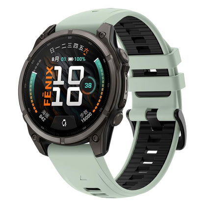 Stainless Steel Pin Buckle Silicone Watch Band, For Gamin 22mm, For Gamin 26mm, For Gamin 20mm