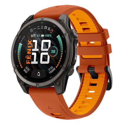 Stainless Steel Pin Buckle Silicone Watch Band, For Gamin 22mm, For Gamin 26mm, For Gamin 20mm