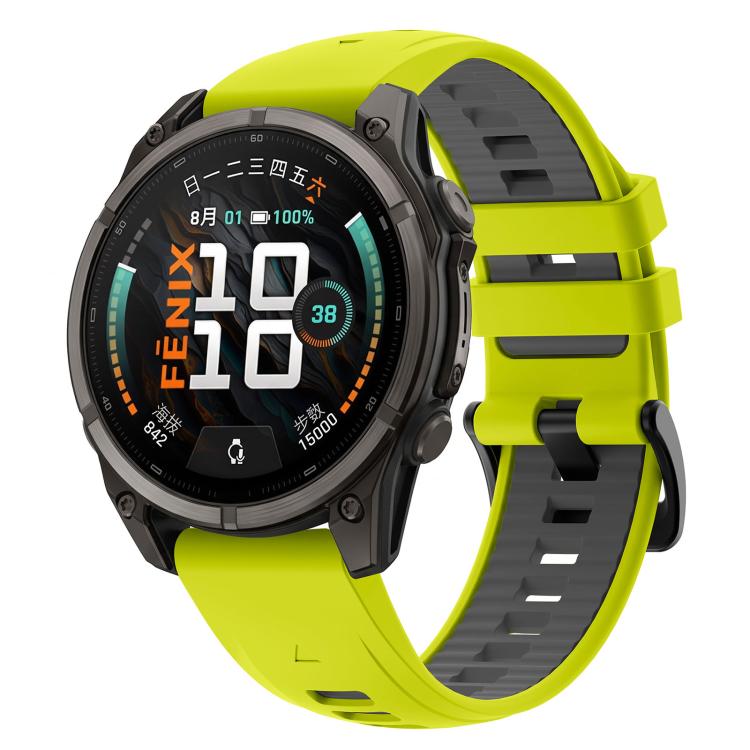 Stainless Steel Pin Buckle Silicone Watch Band, For Gamin 22mm, For Gamin 26mm, For Gamin 20mm