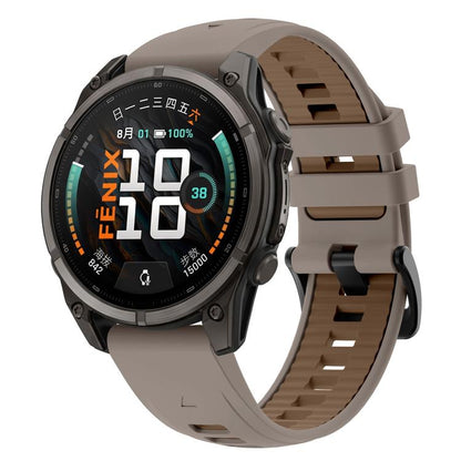 Stainless Steel Pin Buckle Silicone Watch Band, For Gamin 22mm, For Gamin 26mm, For Gamin 20mm