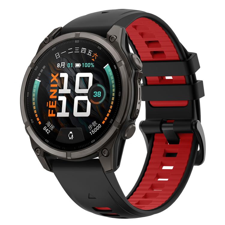 Stainless Steel Pin Buckle Silicone Watch Band, For Gamin 22mm, For Gamin 26mm, For Gamin 20mm