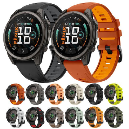 Stainless Steel Pin Buckle Silicone Watch Band, For Gamin 22mm, For Gamin 26mm, For Gamin 20mm