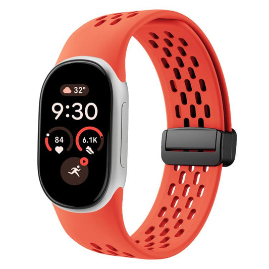 Foldable Magnetic Buckle Silicone Watch Band, For Google Fitbit Edge