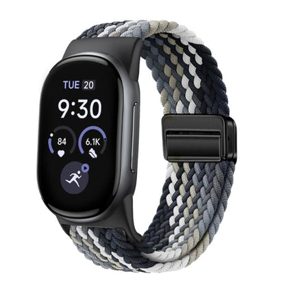 Magnetic Buckle Nylon Braided Elastic Watch Band, For Google Fitbit Edge