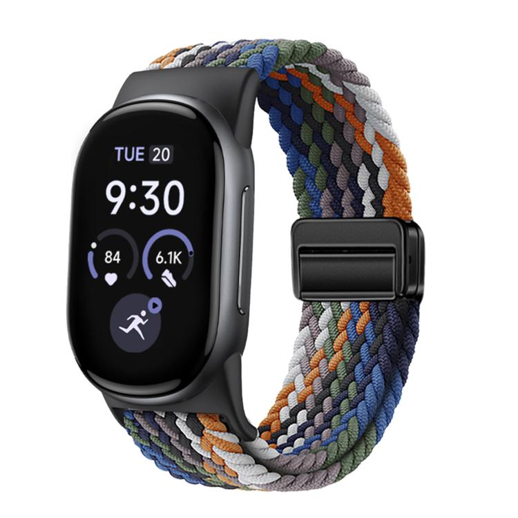 Magnetic Buckle Nylon Braided Elastic Watch Band, For Google Fitbit Edge