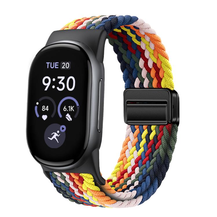 Magnetic Buckle Nylon Braided Elastic Watch Band, For Google Fitbit Edge