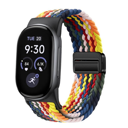 Magnetic Buckle Nylon Braided Elastic Watch Band, For Google Fitbit Edge