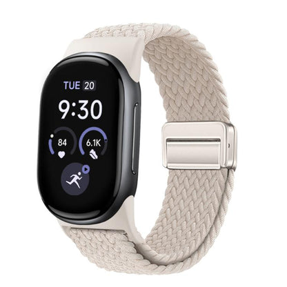 Magnetic Buckle Nylon Braided Elastic Watch Band, For Google Fitbit Edge