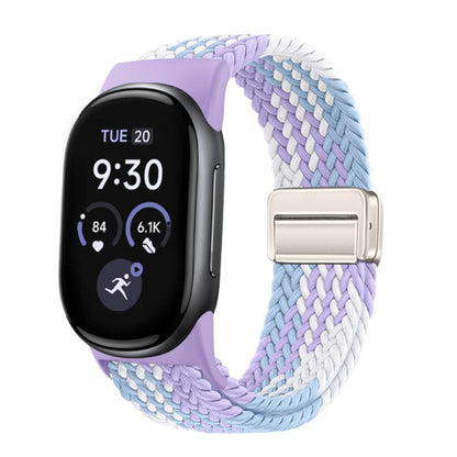 Magnetic Buckle Nylon Braided Elastic Watch Band, For Google Fitbit Edge