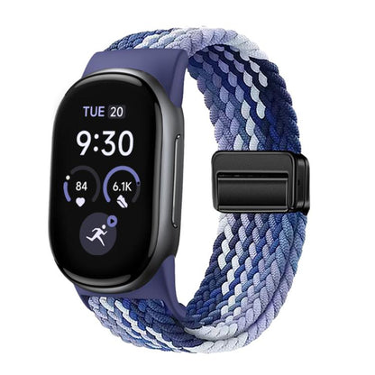 Magnetic Buckle Nylon Braided Elastic Watch Band, For Google Fitbit Edge