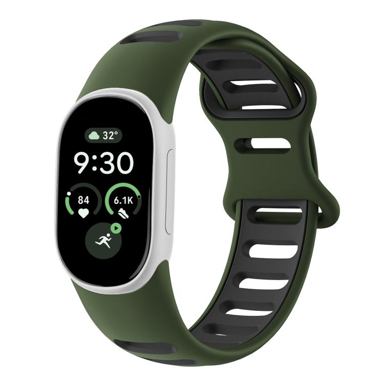 Two-Color Sport Style Butterfly Clasp Silicone Watch Band, For Google Fitbit Edge