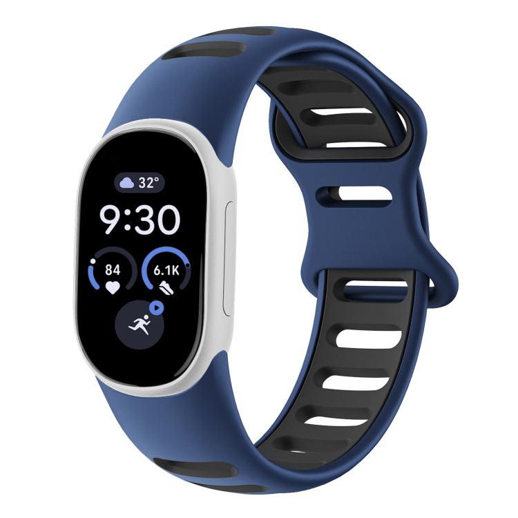 Two-Color Sport Style Butterfly Clasp Silicone Watch Band, For Google Fitbit Edge