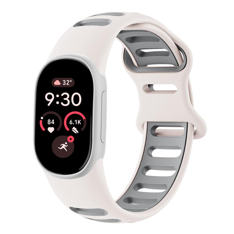 Two-Color Sport Style Butterfly Clasp Silicone Watch Band, For Google Fitbit Edge