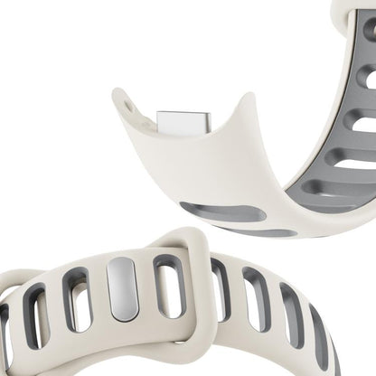Two-Color Sport Style Butterfly Clasp Silicone Watch Band, For Google Fitbit Edge
