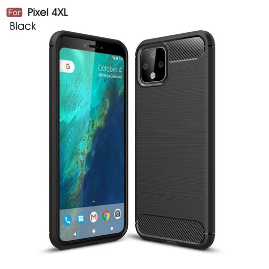Brushed Texture Carbon Fiber TPU Case for Google Pixel 4XL, For Google Pixel 4 XL