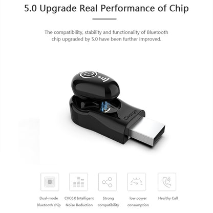 S650 Second Generation Charging Base Mini Bluetooth Earphone Wireless Earbuds Business Invisible Handsfree In-Ear Earphones with Mic