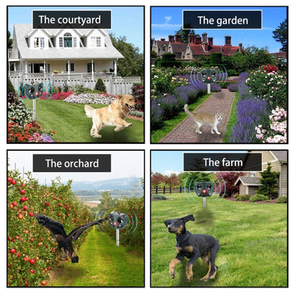 Outdoor Ultrasonic Solar  Animal Repeller  Pest Mouse Repeller  Sensor Garden Bird Cat Dog Fox Repellent Keep Animals Away