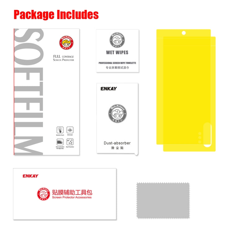 ENKAY Hat-Prince 0.1mm 3D Full Screen Protector Explosion-proof Hydrogel Film Front + Back for, For Galaxy Note10+, For Galaxy Note10