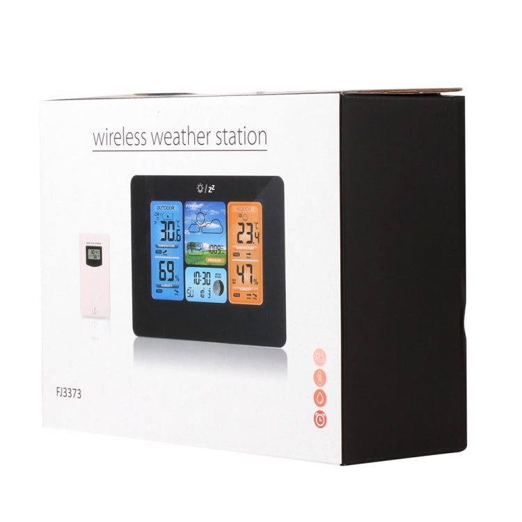 FJ3373   Weather Station Wireless Indoor Outdoor Sensor Multifunction Thermometer Hygrometer Digital Alarm Clock Barometer Forecast