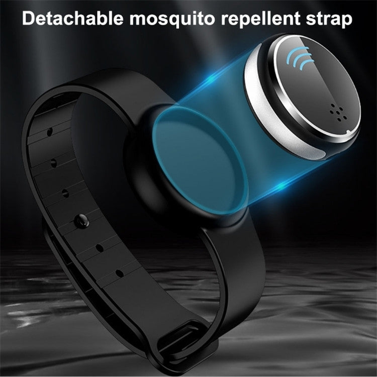 Répulsif Moustique Ultrasonique Bracelet Répulsif Moustique Électronique Montre Portable d'Extérieur Répulsif Moustique, Noir Violet, Blanc Violet