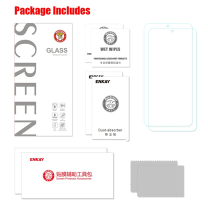 2 PCS ENKAY Hat-prince 0.26mm 9H 2.5D Curved Edge Tempered Glass Film for, Galaxy A10s, Xiaomi Redmi Note 8 Pro, Xiaomi Redmi Note 8