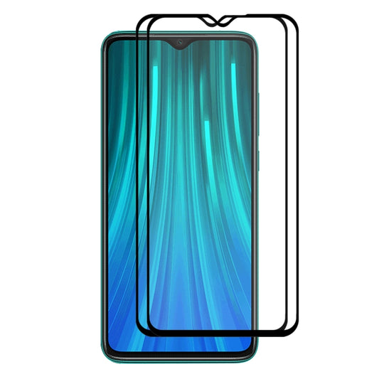 Lot de 2 films de protection en verre trempé ENKAY Hat-prince Full Glue 0,26 mm 9H 2,5D à couverture complète pour Redmi Note 8 Pro, OPPO Realme X, OPPO Reno Z, OPPO Reno 10x zoom, OPPO Reno, VIVO X27 Pro, VIVO X27