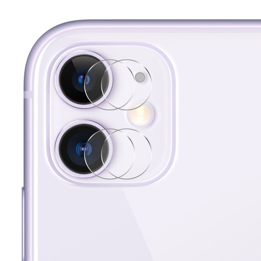 2 PCS ENKAY Hat-Prince 0.2mm 9H 2.15D Film en verre trempé à bord rond pour objectif de caméra arrière pour iPhone 11, iPhone 11 Pro Max