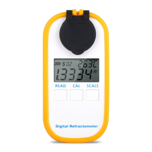 DR401 Digital Display Refractometer Brix 0-50% Alcohol Range 0~22% Refractometer Beer Wine Fruit Grape Sugar Saccharimeter, DR401