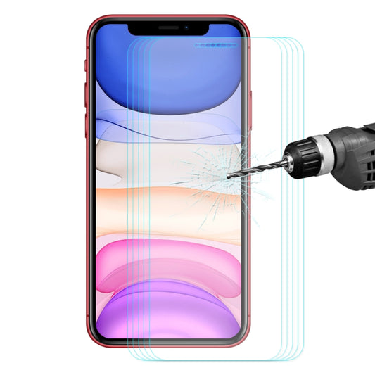 5 films de protection en verre trempé ENKAY Hat-prince 0.26mm 9H 2.5D à bords incurvés, pour iPhone 11 / iPhone XR, pour iPhone 11 Pro, pour iPhone 11 Pro Max