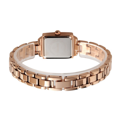 SKMEI 1407 Montre de mode professionnelle avec diamants Montre à quartz carrée en alliage de zinc délicate et élégante pour femmes, argentée