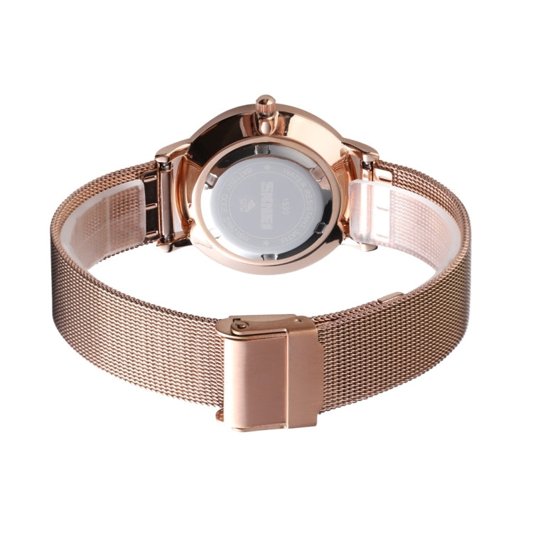SKMEI 1530 Montre-bracelet simple et élégante en quartz pour femme, style européen et américain