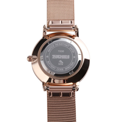 SKMEI 1530 Montre-bracelet simple et élégante en quartz pour femme, style européen et américain