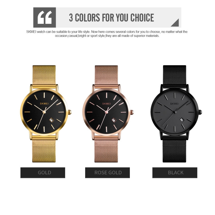 SKMEI 1530 Montre-bracelet simple et élégante en quartz pour femme, style européen et américain