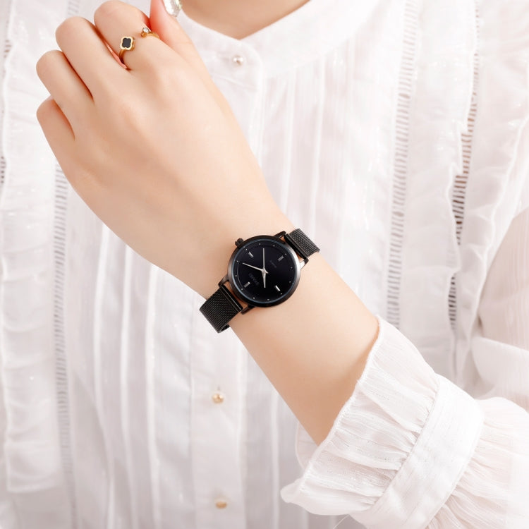 SKMEI 1528 Schlichte Mode Damen Uhr Lässiges Netzband
