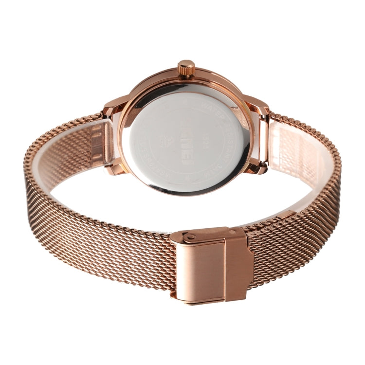 SKMEI 1528 Schlichte Mode Damen Uhr Lässiges Netzband