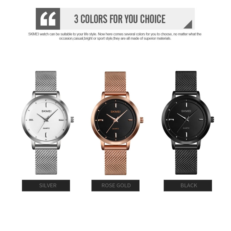 SKMEI 1528 Schlichte Mode Damen Uhr Lässiges Netzband