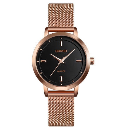 SKMEI 1528 Schlichte Mode Damen Uhr Lässiges Netzband