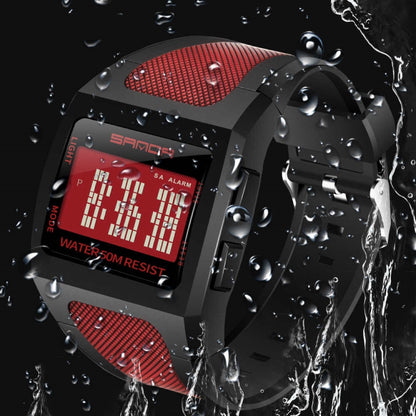 SANDA 222 Herren Sport Outdoor Bergsteigen Digital Elektronische Uhr Quadratische Multifunktionale Wasserdichte Uhr