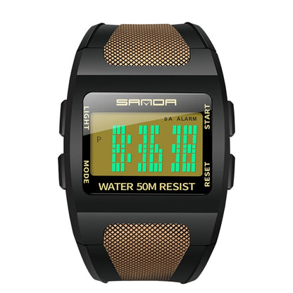 SANDA 222 Herren Sport Outdoor Bergsteigen Digital Elektronische Uhr Quadratische Multifunktionale Wasserdichte Uhr