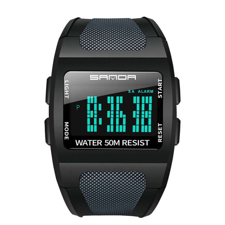 SANDA 222 Herren Sport Outdoor Bergsteigen Digital Elektronische Uhr Quadratische Multifunktionale Wasserdichte Uhr