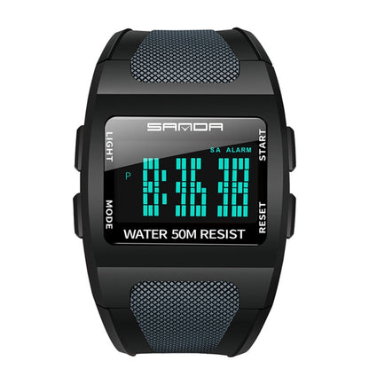 SANDA 222 Herren Sport Outdoor Bergsteigen Digital Elektronische Uhr Quadratische Multifunktionale Wasserdichte Uhr