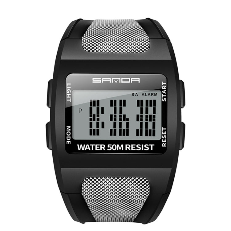 SANDA 222 Herren Sport Outdoor Bergsteigen Digital Elektronische Uhr Quadratische Multifunktionale Wasserdichte Uhr