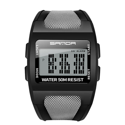 SANDA 222 Herren Sport Outdoor Bergsteigen Digital Elektronische Uhr Quadratische Multifunktionale Wasserdichte Uhr