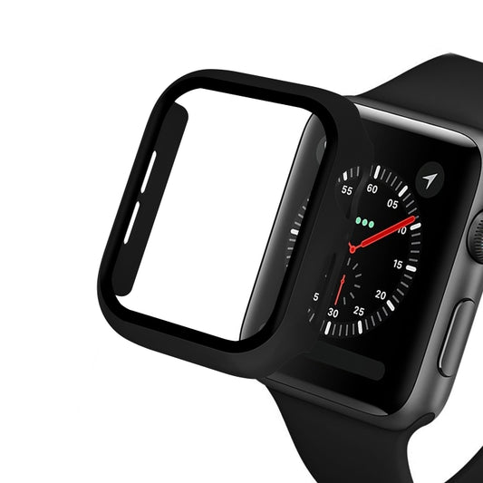 Coque ENKAY Hat-prince Couverture Complète en PC + Protecteur d'Écran en Verre Trempé pour Apple Watch Series 6 / 5 / 4 / SE 3 / SE 2 / SE 1 44mm