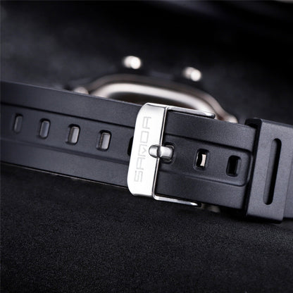 SANDA418 Square Wristwatch Swimming Waterproof Alarm Night light Male Student Watch Simple Fashion Sports Watch