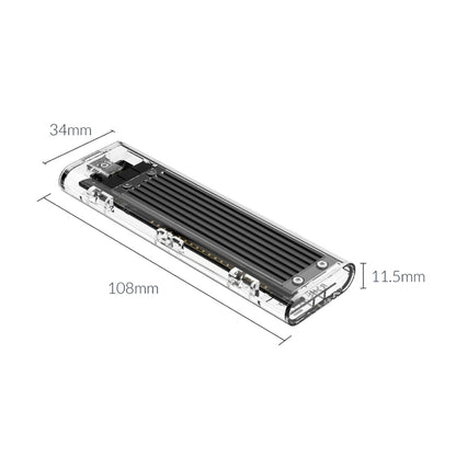 ORICO TCM2F-C3 NGFF M.2 Hard Drive Enclosure,Tool Free Type-C Interface Transparent Hard Disk Box