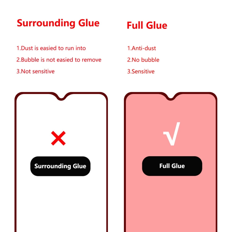 2 PCS ENKAY Hat-prince Full Glue 0.26mm 9H 2.5D Tempered Glass Full Coverage Film, For Galaxy A20s, For Moto G8 Plus