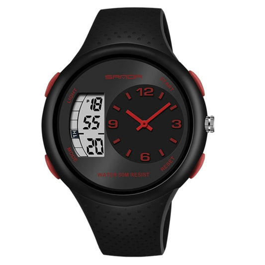 Montre étudiante SANDA 763 étanche, design explosif et multifonctionnel avec éclairage nocturne, idéale pour les sports de plein air et la personnalité. Montre-bracelet électronique.